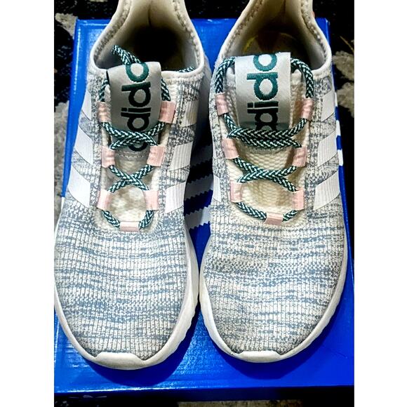 Adidas Kaptir X Running Shoes EG2641 Women’s 6.5 Teal Pink Knit - Picture 4 of 5